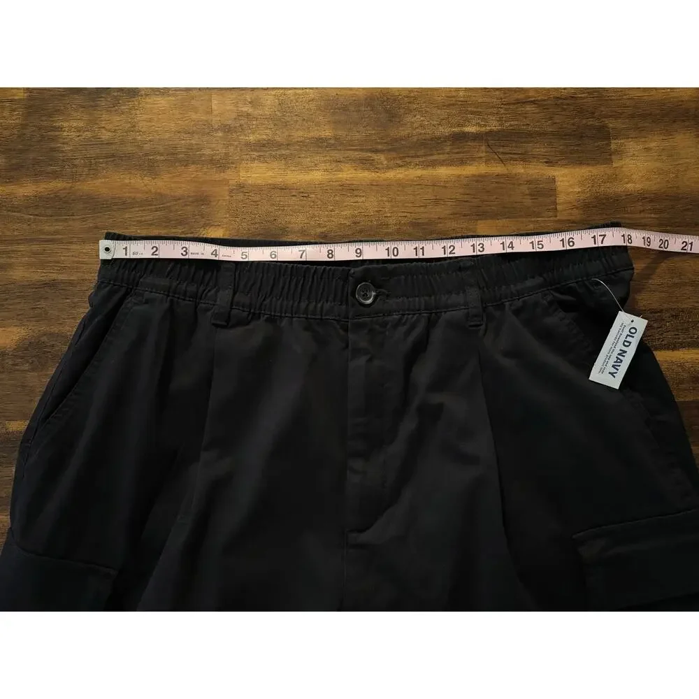 Old Navy Women’s XL 36 x 29 Pants Cargo Wide Leg Cotton Stretch Twill High Rise